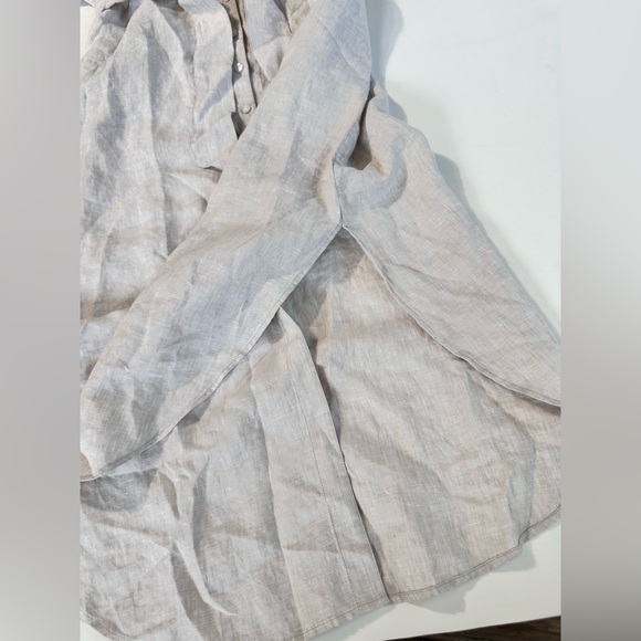 NEW Tommy Bahama Coastalina Linen Maxi Shirt Dress Natural Khaki Size Small NWT - Picture 6 of 13